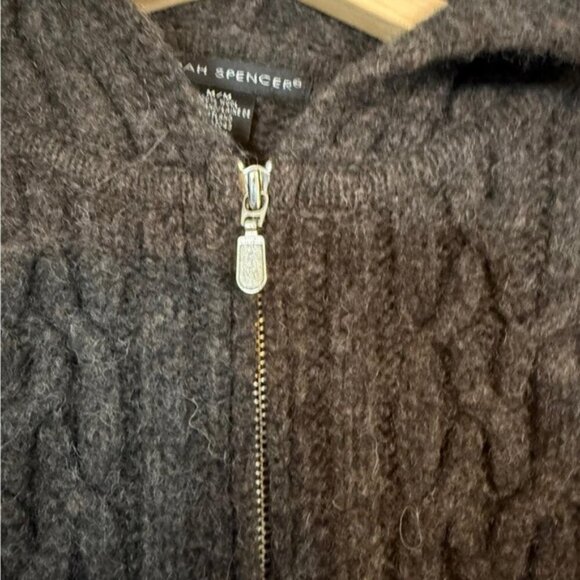 Sarah Spencer 100% Wool Zip Hoodie Sweater - Size M - Made in Australia - Picture 10 of 10